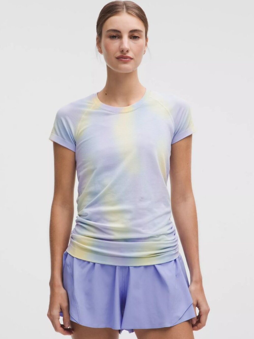 Lululemon Swiftly Tech Short Sleeve Shirt 2.0 Hip Length Psychedelic Wash Sz 12